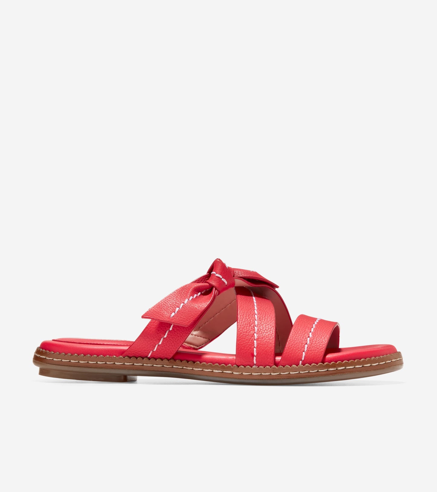 W23473:TRUE RED OBERA SOFT/NAT STITCH/NAT OS