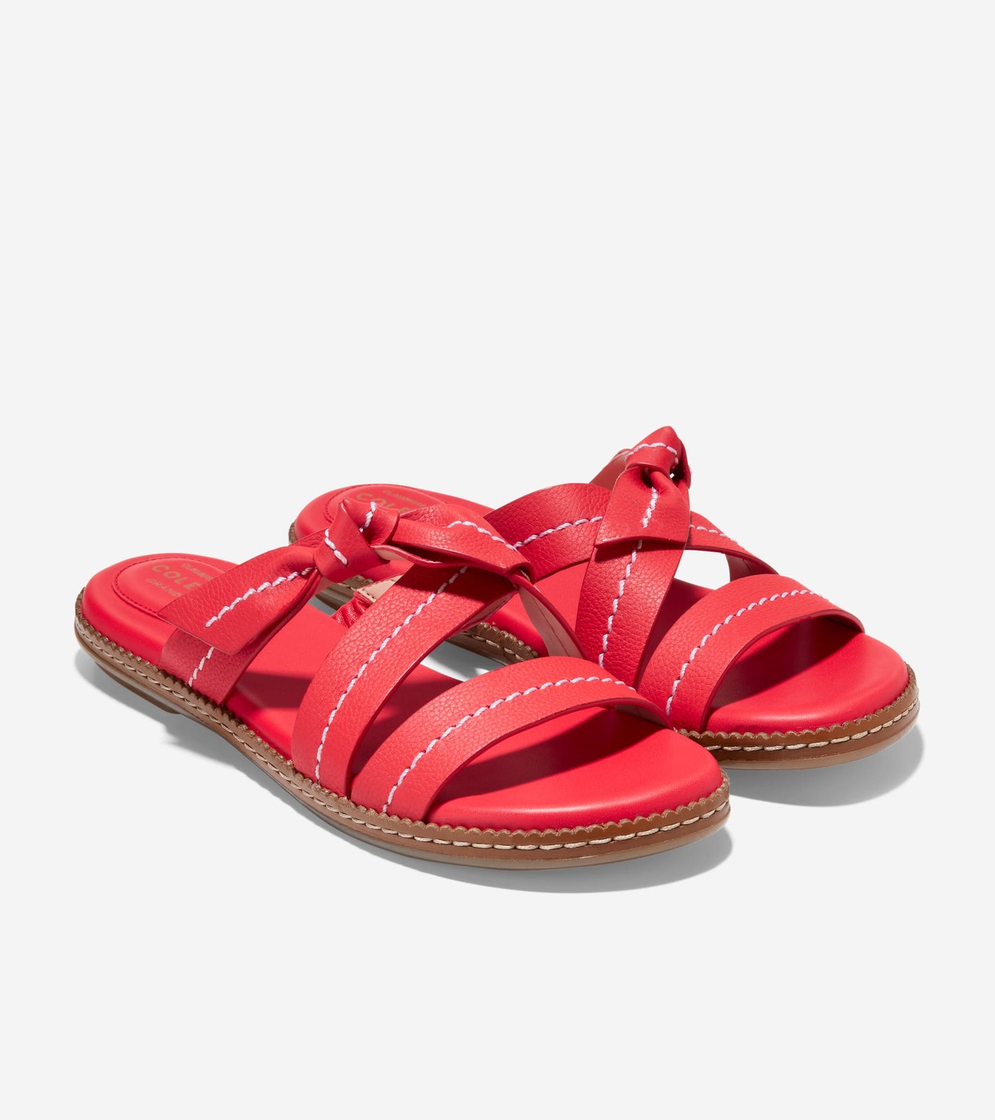 W23473:TRUE RED OBERA SOFT/NAT STITCH/NAT OS