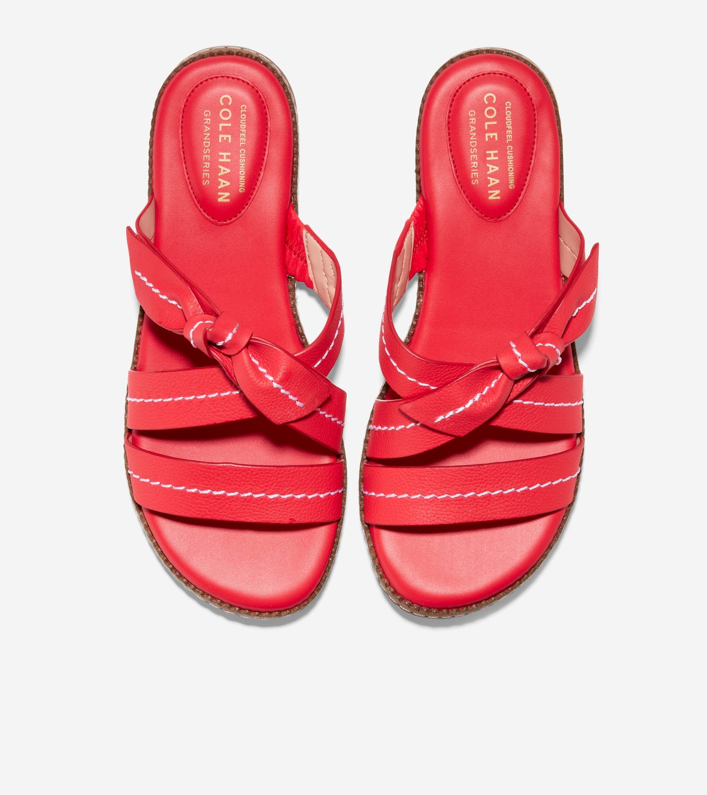 W23473:TRUE RED OBERA SOFT/NAT STITCH/NAT OS