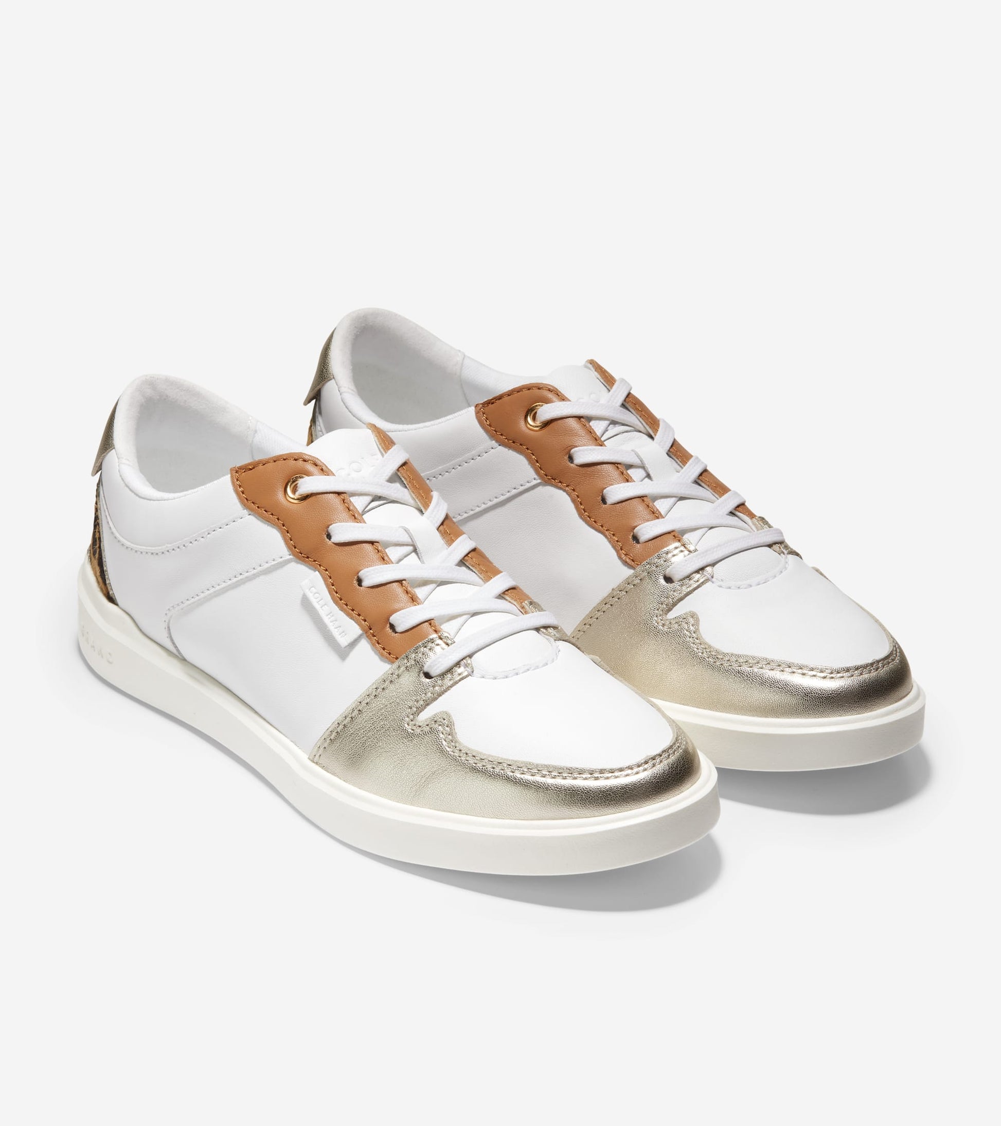 W21535:OPTIC WHITE LTHR / SOFT GOLD METALLIC LEATHER / MOD LEOPARD PRTND OCELOT / OPTIC WHT OUTSOLE