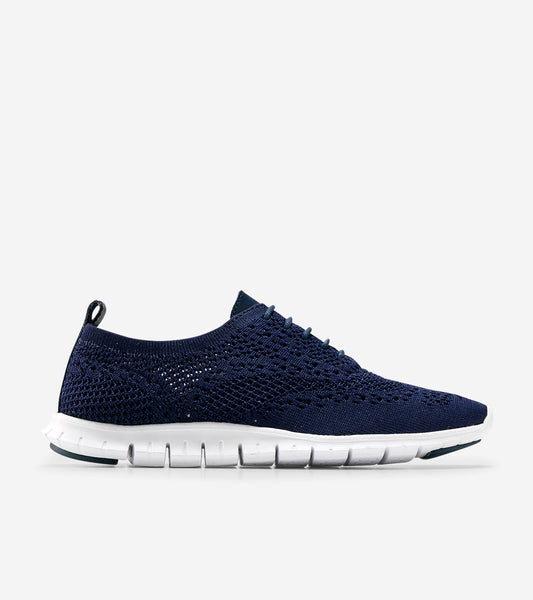 W06730:MARINE BLUE KNIT/LEATHER/OPTIC WHITE