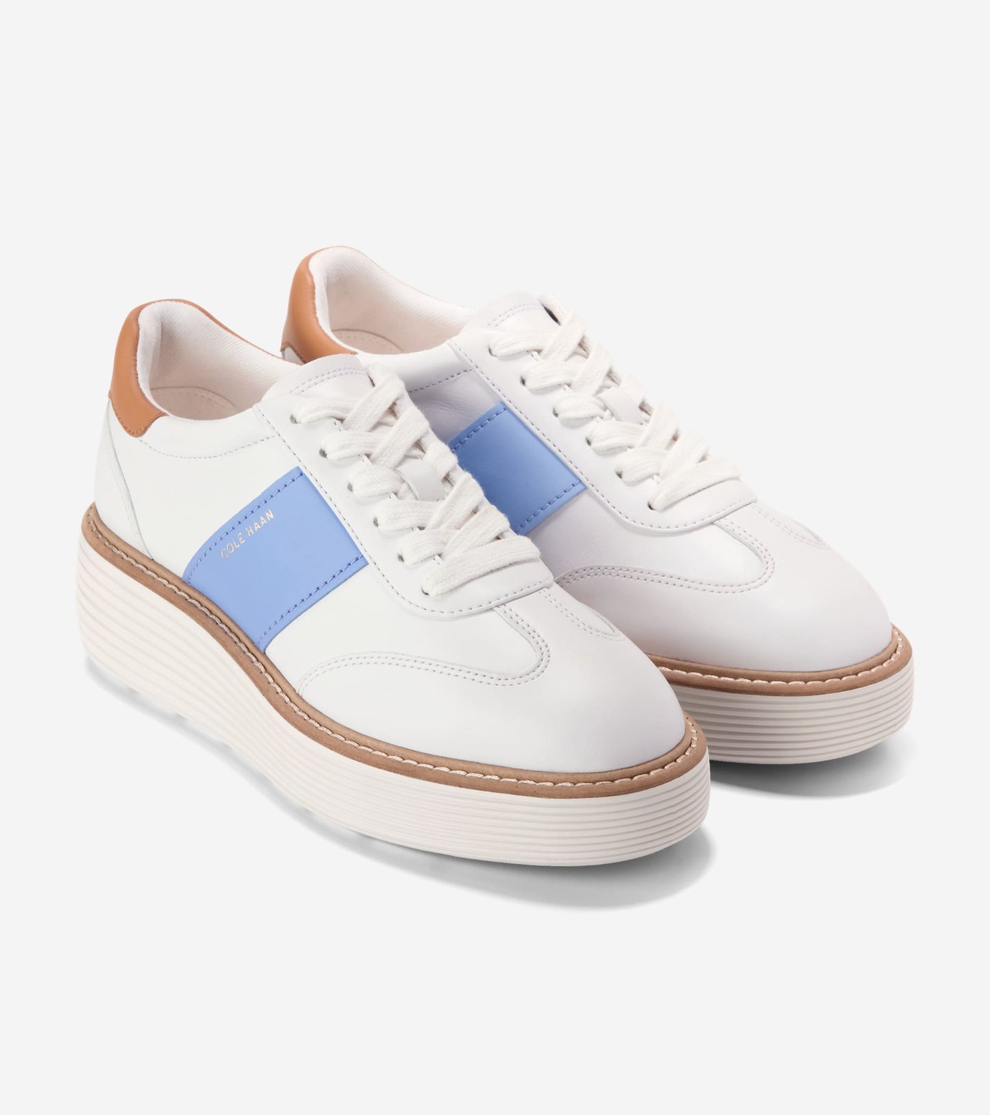 W35706:WHITE/HYDRANGEA/BISCUIT LTHR