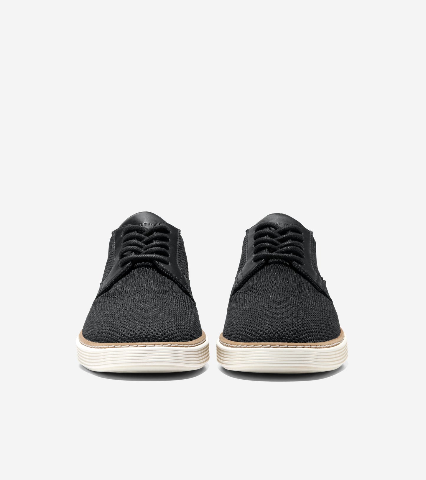 W33214:BLACK KNIT/LEATHER/IVORY