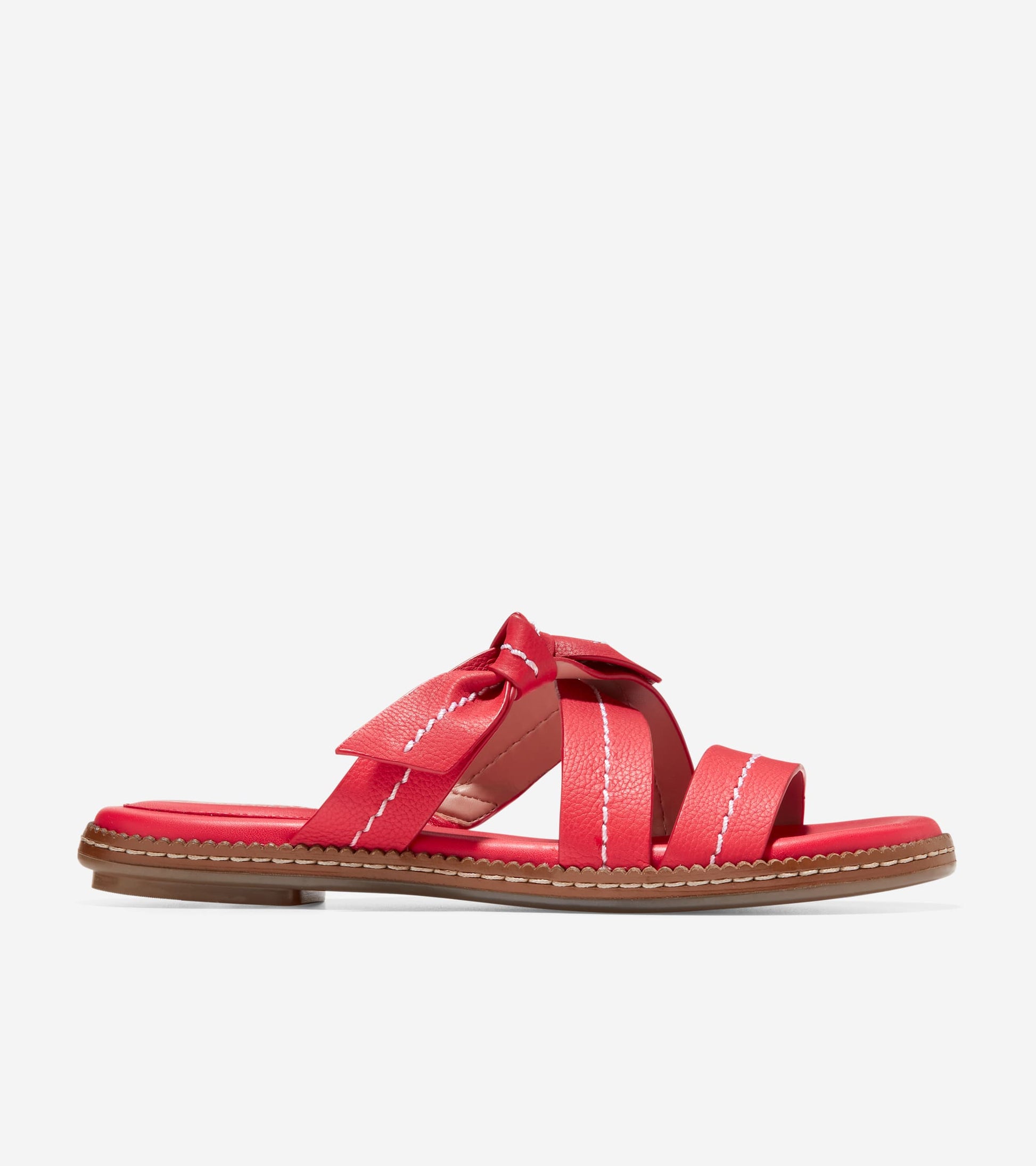 W23473:TRUE RED OBERA SOFT/NAT STITCH/NAT OS