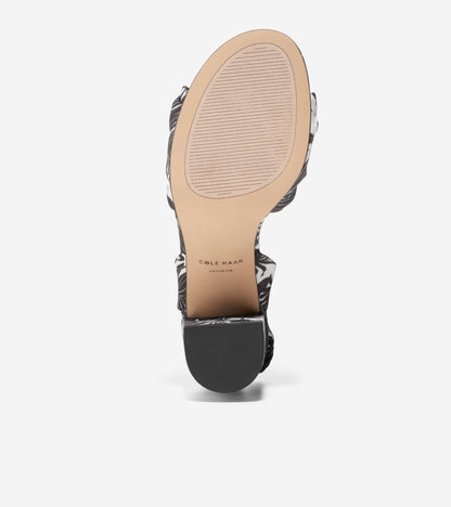 W26292:BLACK & IVORY BEVERLY FLORAL CANVAS/ BRUSHED GOLD HW/ BLACK OS