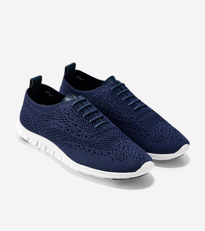 W06730:MARINE BLUE KNIT/LEATHER/OPTIC WHITE