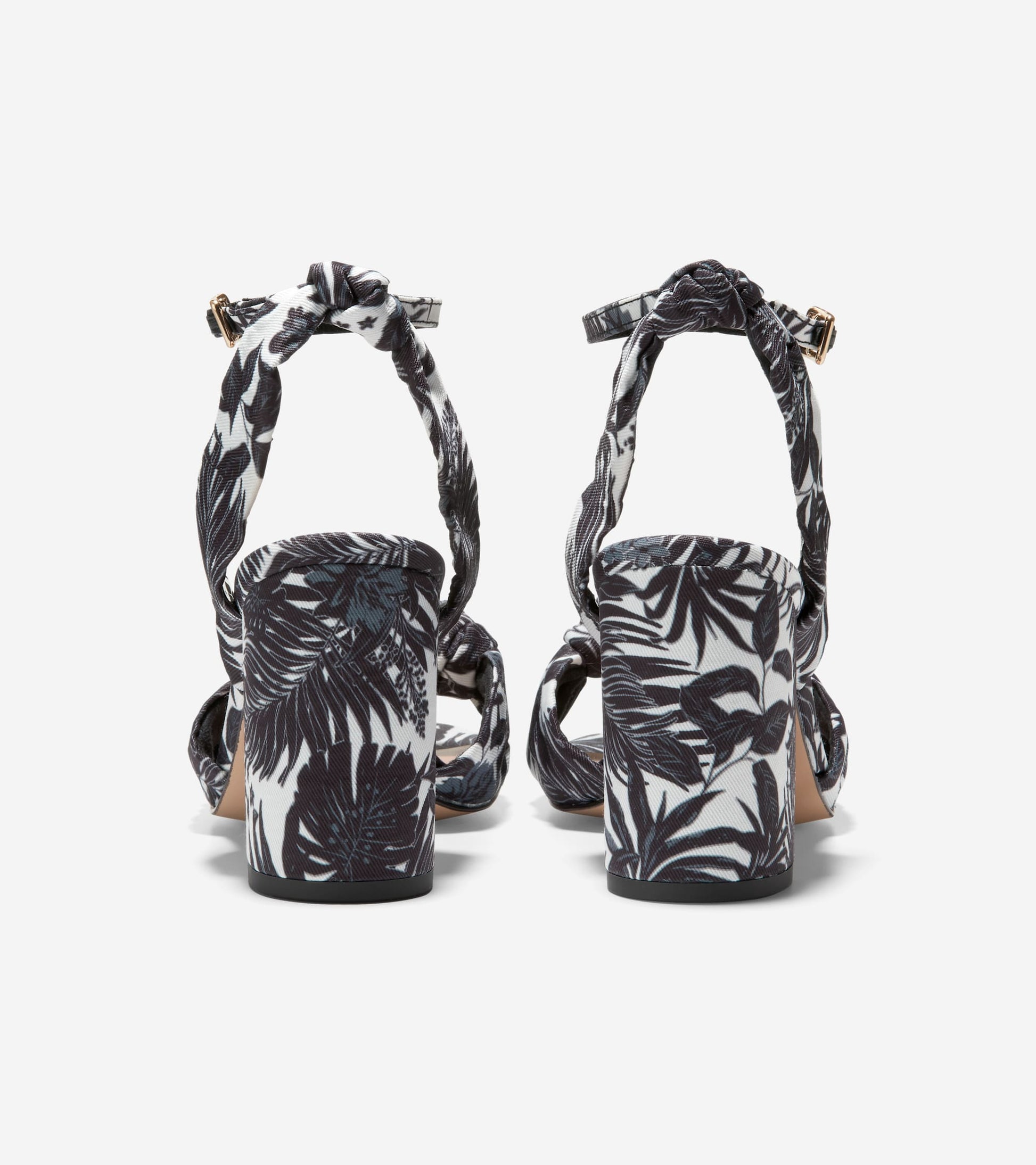 W26292:BLACK & IVORY BEVERLY FLORAL CANVAS/ BRUSHED GOLD HW/ BLACK OS