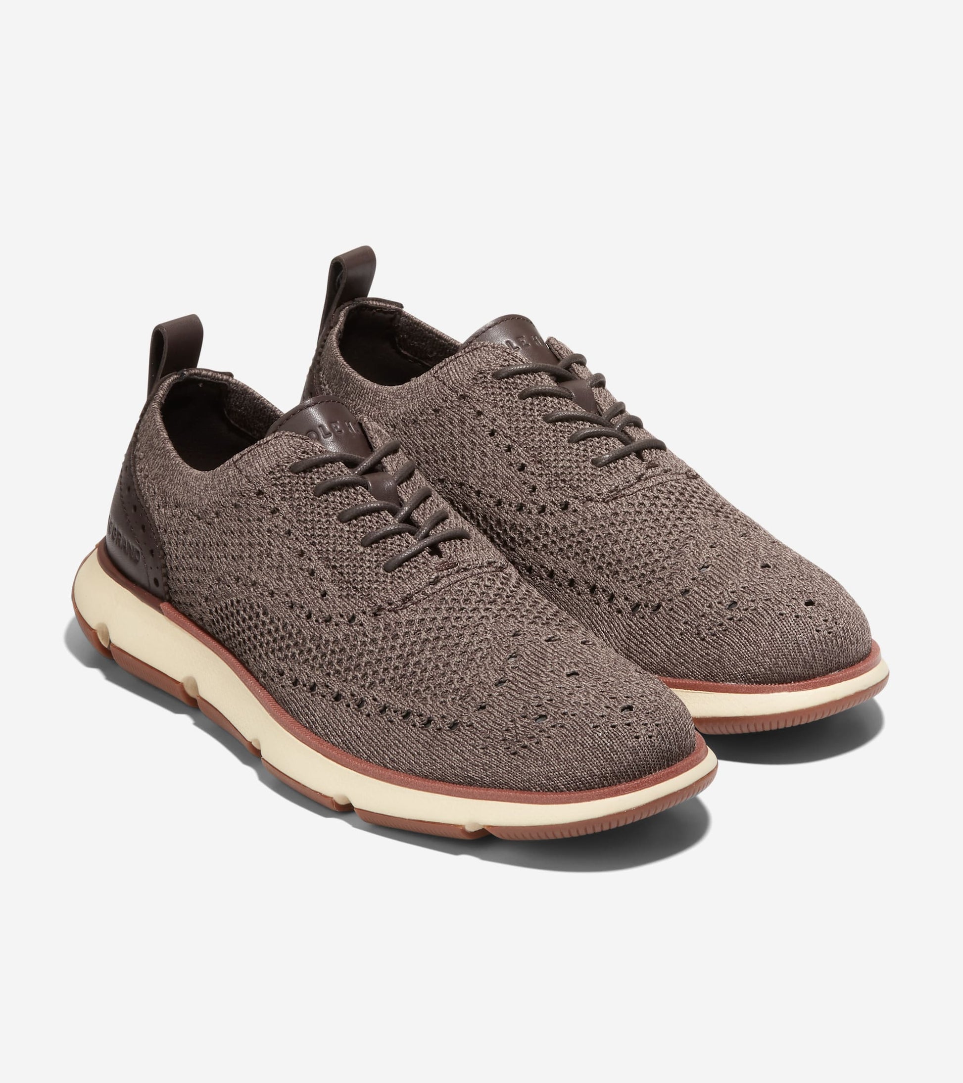 C35650:CH DARK CHOCOLATE KNIT/LEATHER/ALABASTER GLEAM-CH LIGHT WHISKEY