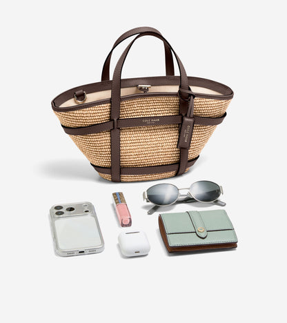 U08158:NATURAL RAFFIA/DK. CHOCOLATE:0000