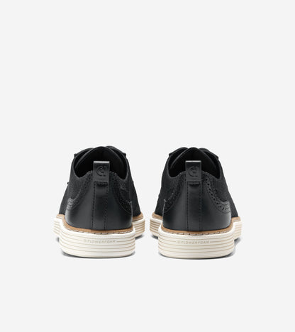 W33214:BLACK KNIT/LEATHER/IVORY