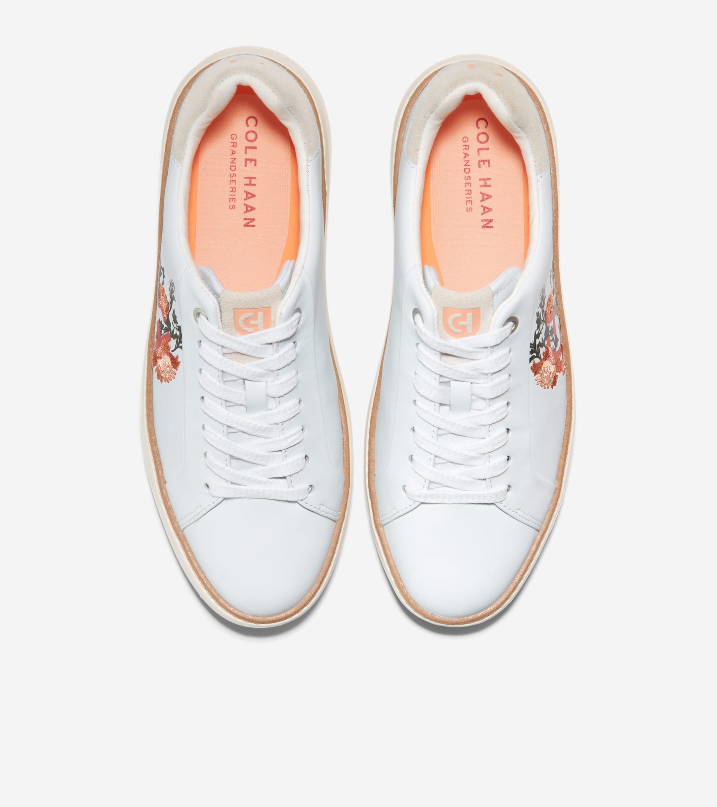 W25856:WHITE / ALABASTER GLEAM / IVORY / PEACH QUARTZ / FLORAL LOGO