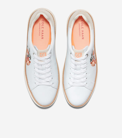 W25856:WHITE / ALABASTER GLEAM / IVORY / PEACH QUARTZ / FLORAL LOGO