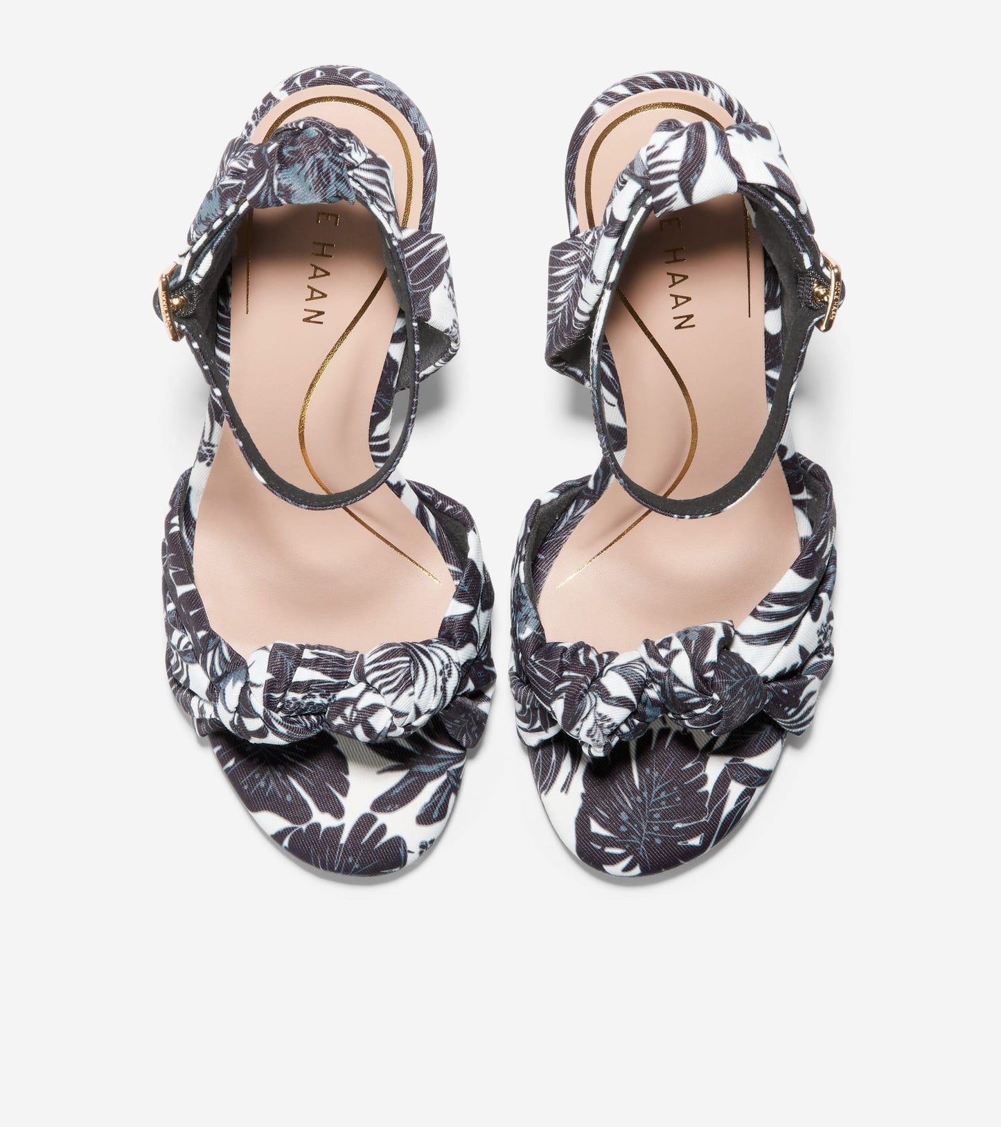 W26292:BLACK & IVORY BEVERLY FLORAL CANVAS/ BRUSHED GOLD HW/ BLACK OS