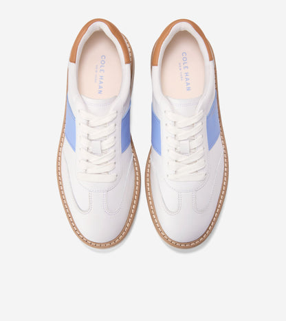 W35706:WHITE/HYDRANGEA/BISCUIT LTHR