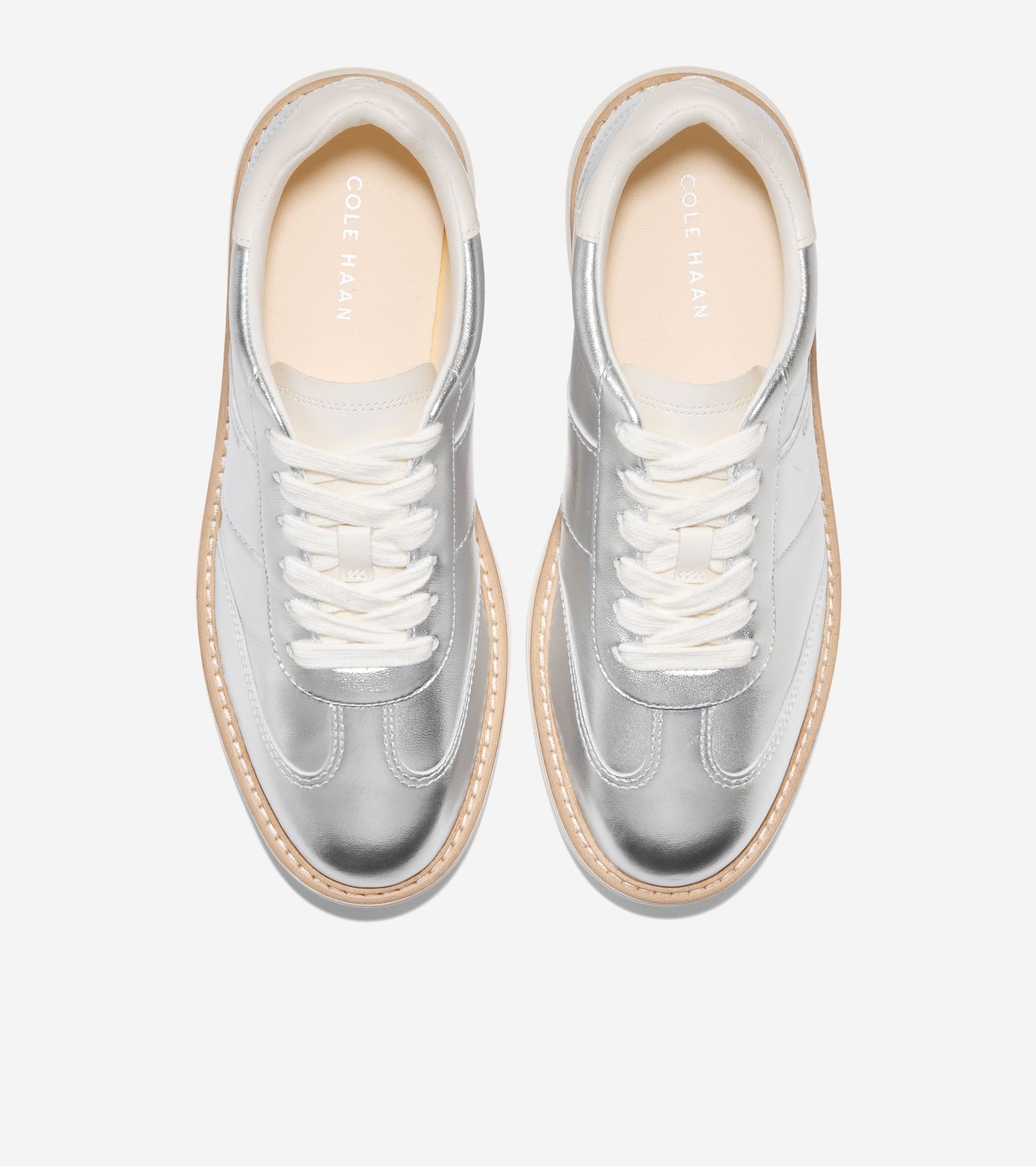 W35018:SILVER METALLIC/IVORY