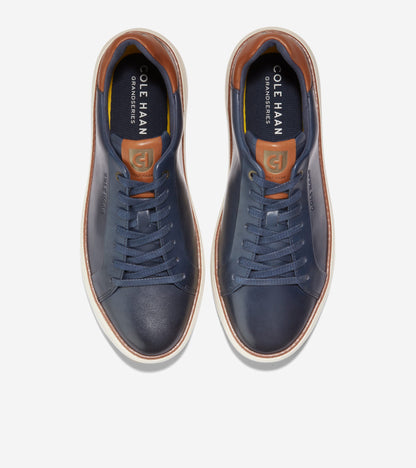 C37158:NAVY BLAZER LTHR/CH BRITISH TAN/IVORY