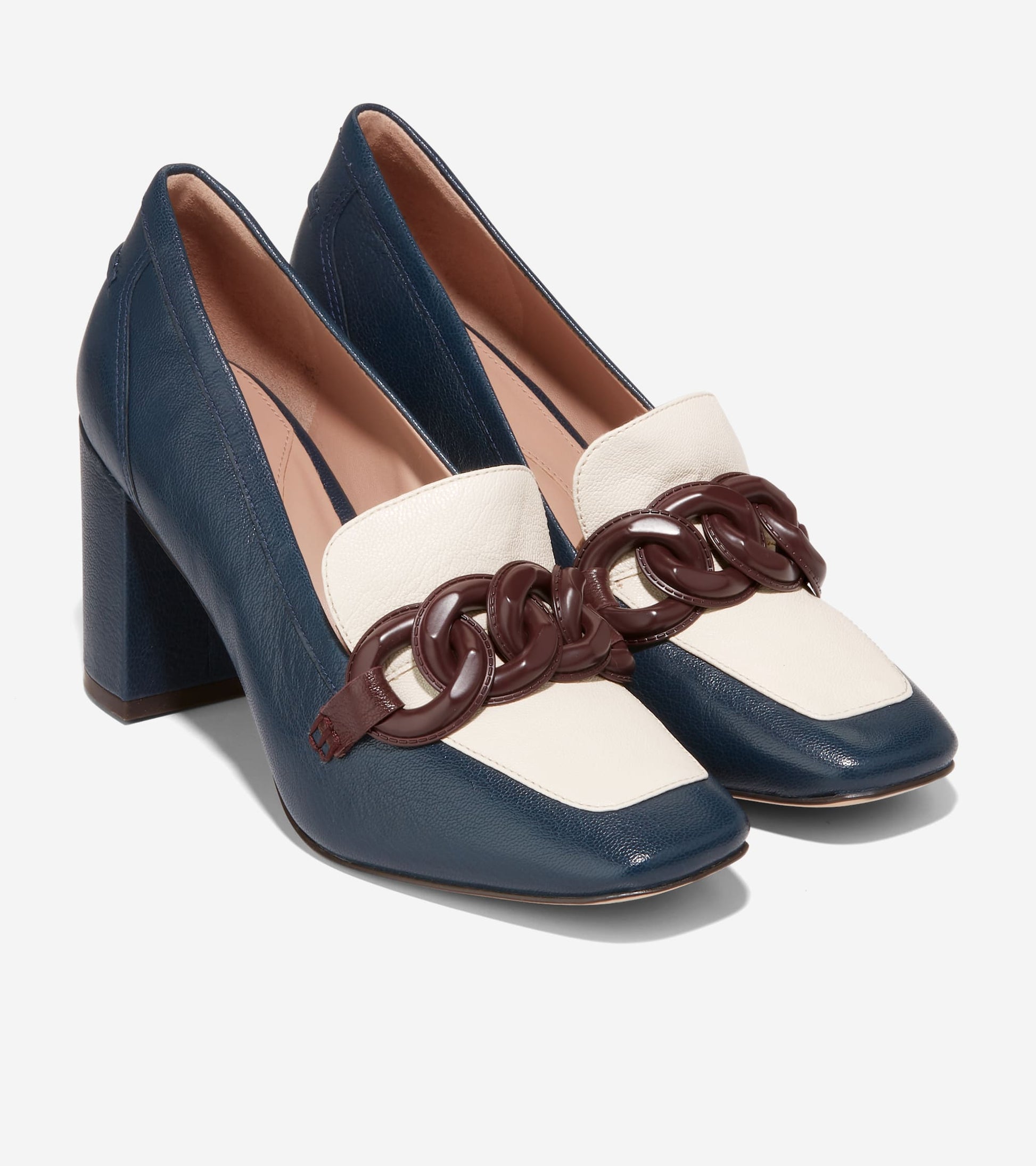 W27274:NAVY BLAZER/IVORY/CORDOVAN LTR