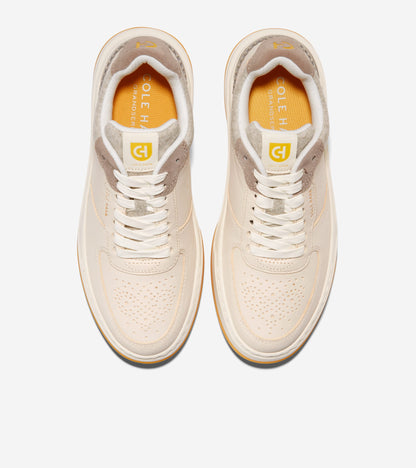 W26974:CH OAT LEATHER/ FLEECE/IVORY