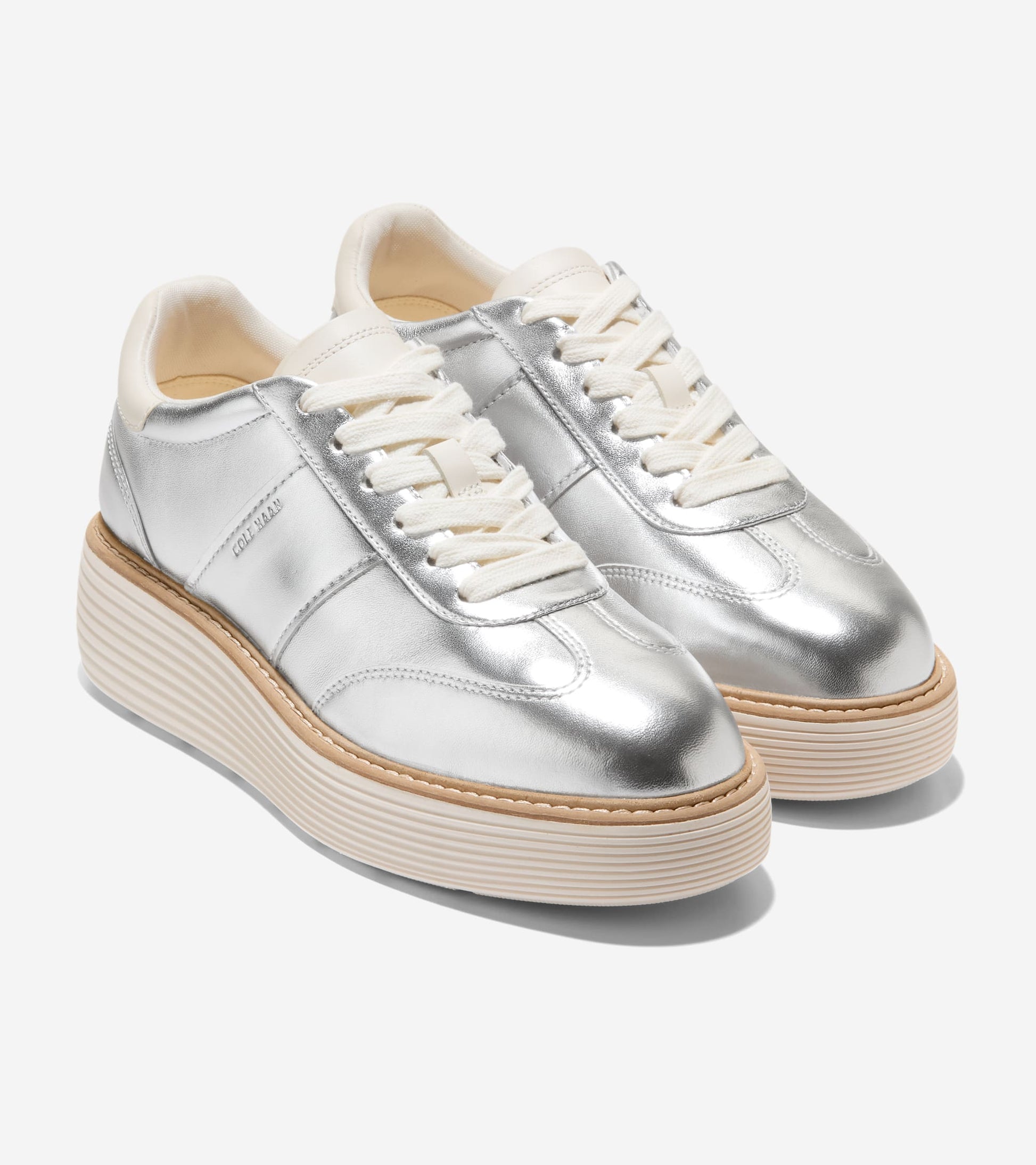 W35018:SILVER METALLIC/IVORY