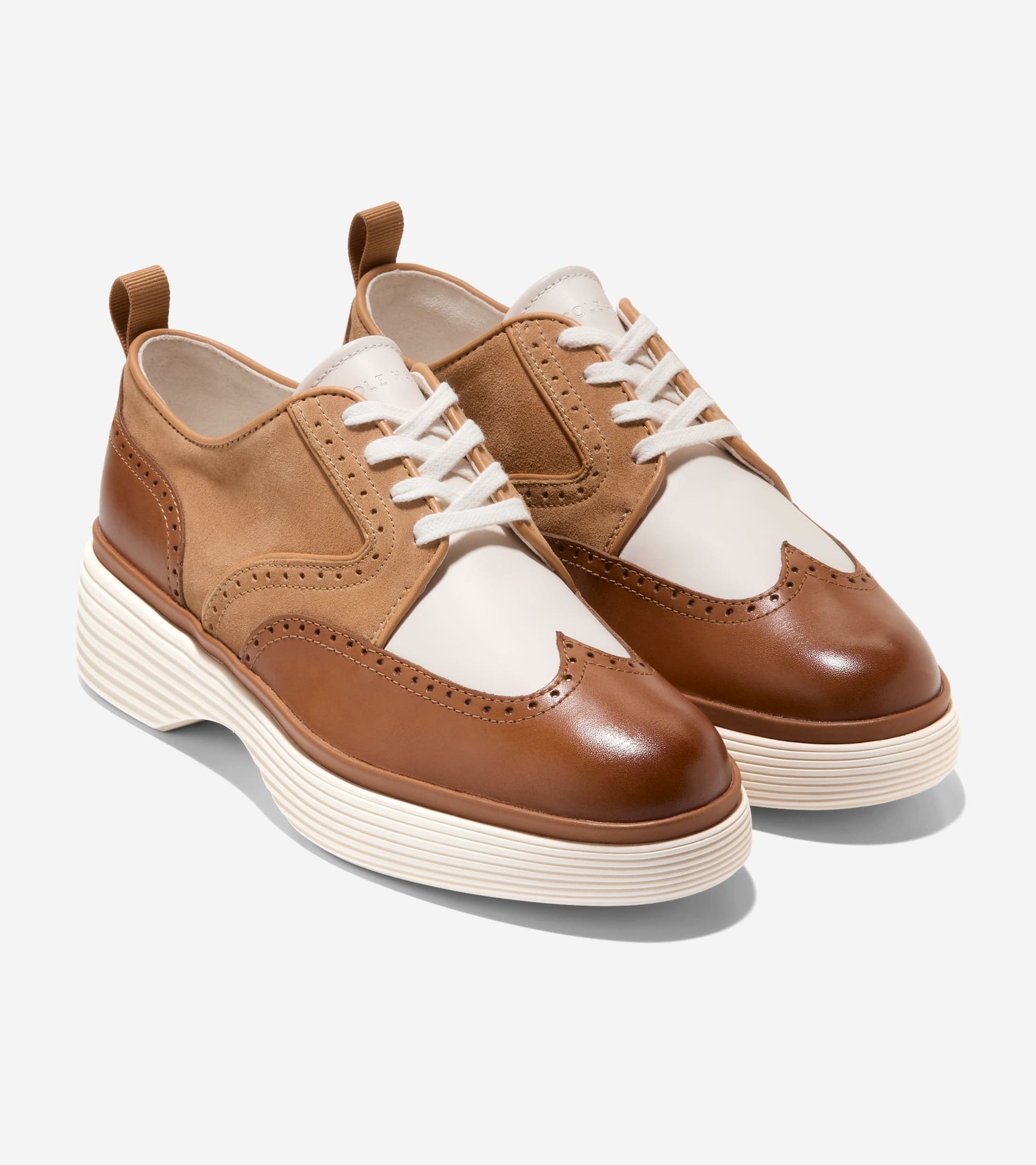 W35200:BRIT TAN/IVORY/BISCUIT SUEDE