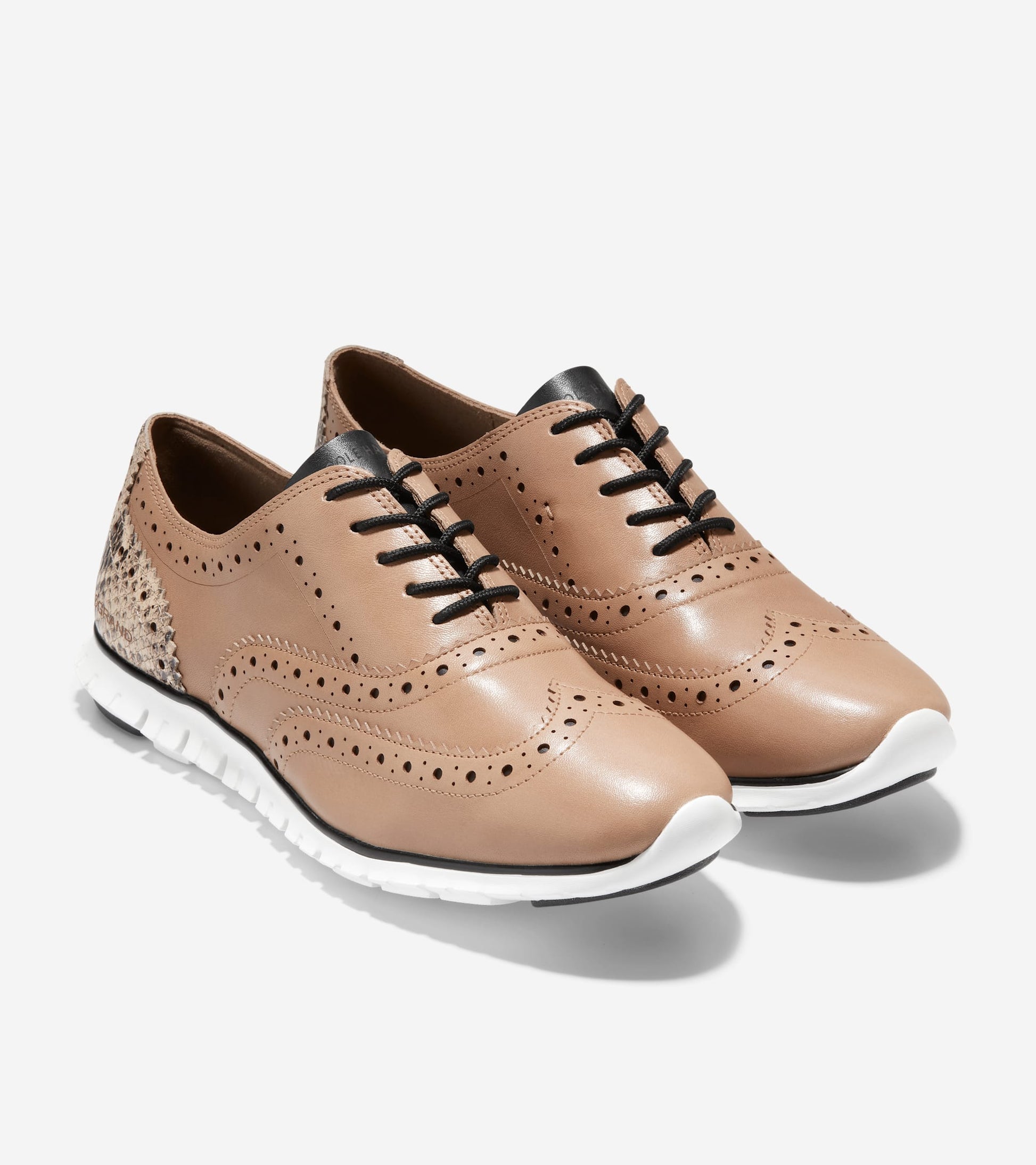 W25149:CH BIRCH LEATHER / ROCCIA SNAKE EMBOSSED LEATHER / BLACK LEATHER