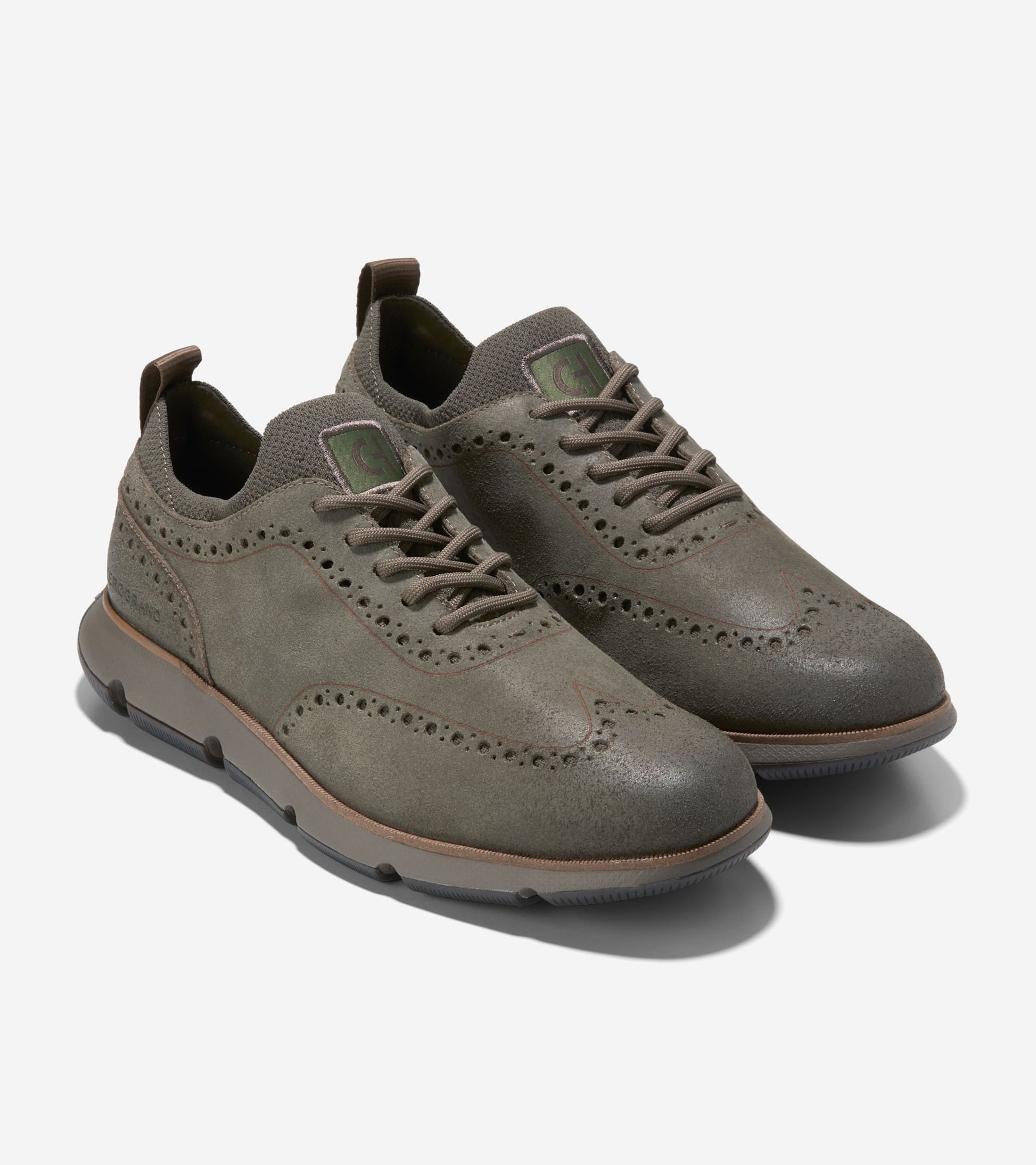 C38256:CH DEEP OLIVE SUEDE/CH TRUFFLE/CH DARK CHOCOLATE