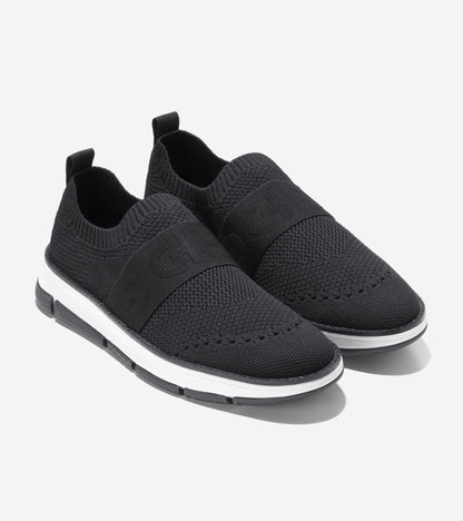 W32498:BLACK KNIT/WHITE