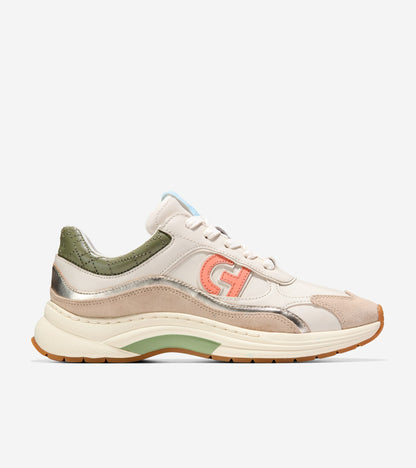 W33381:IVORY/CH OAT SUEDE/OIL GREEN SUEDE/GOLD METALLIC/IVORY-OIL GREEN