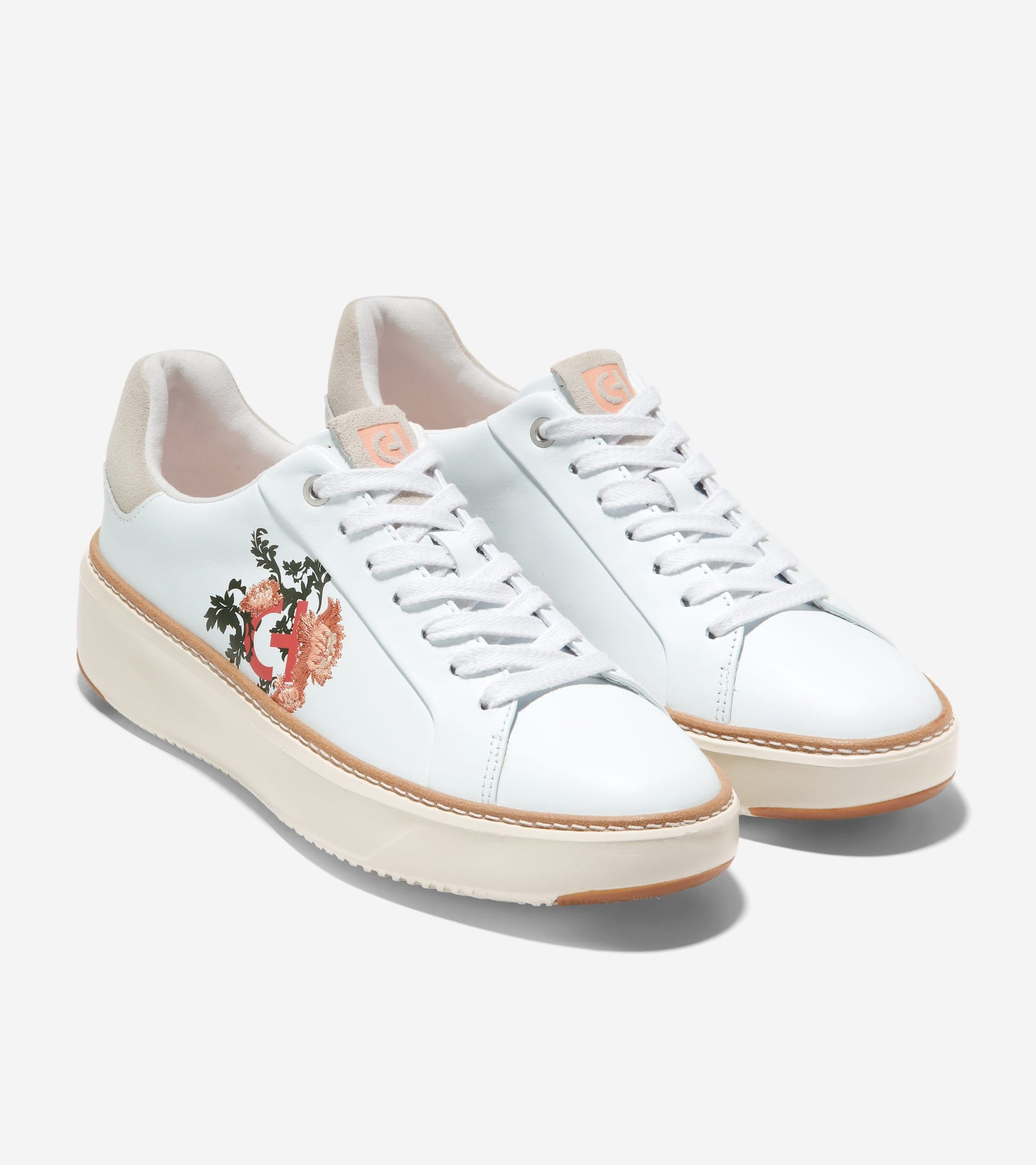 W25856:WHITE / ALABASTER GLEAM / IVORY / PEACH QUARTZ / FLORAL LOGO