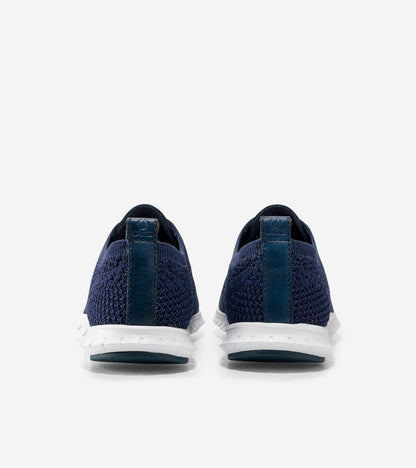 W06730:MARINE BLUE KNIT/LEATHER/OPTIC WHITE