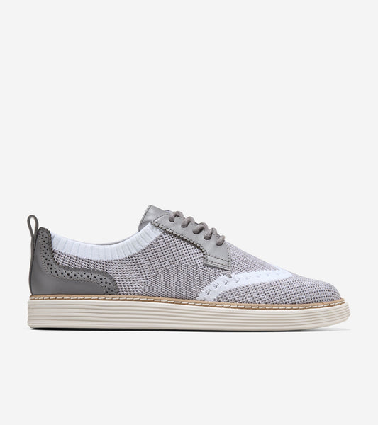 W33218:FROST GRAY AND WHITE HEATHERED KNIT/FROST GRAY/IVORY