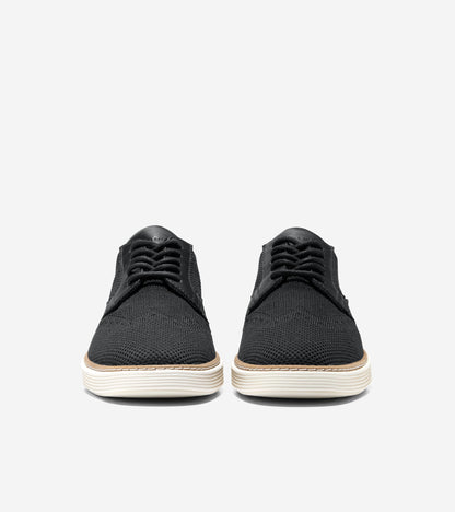 W33214:BLACK KNIT/LEATHER/IVORY